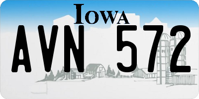 IA license plate AVN572
