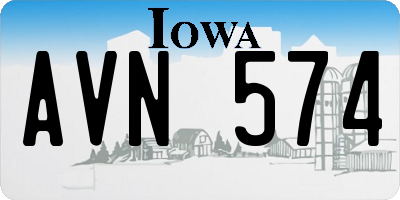 IA license plate AVN574