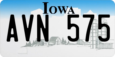 IA license plate AVN575