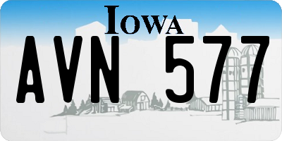 IA license plate AVN577