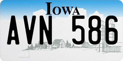 IA license plate AVN586