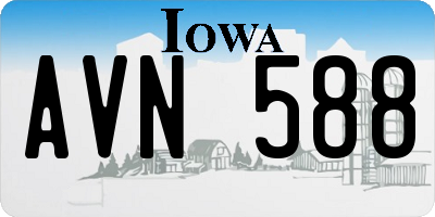 IA license plate AVN588