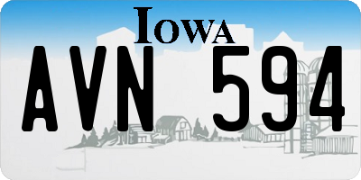 IA license plate AVN594