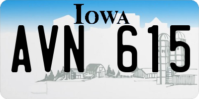 IA license plate AVN615