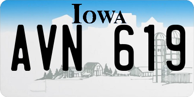IA license plate AVN619