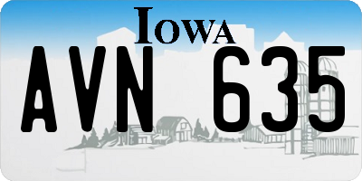 IA license plate AVN635