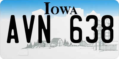 IA license plate AVN638