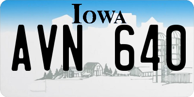 IA license plate AVN640