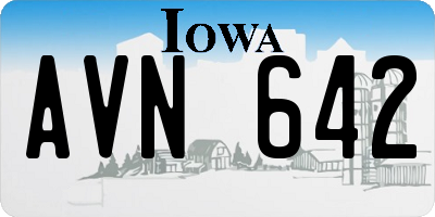 IA license plate AVN642