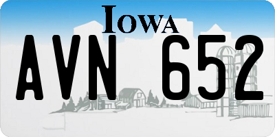 IA license plate AVN652