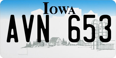 IA license plate AVN653