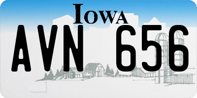 IA license plate AVN656