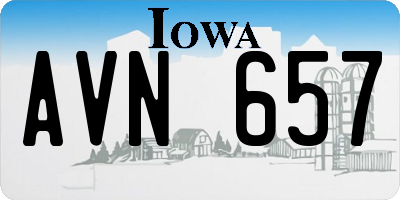 IA license plate AVN657