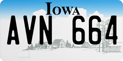 IA license plate AVN664