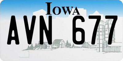 IA license plate AVN677