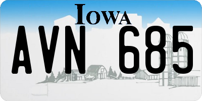 IA license plate AVN685
