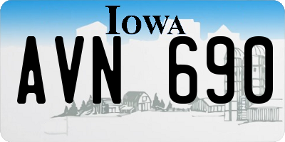 IA license plate AVN690