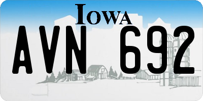 IA license plate AVN692