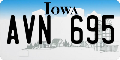 IA license plate AVN695