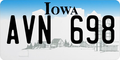 IA license plate AVN698