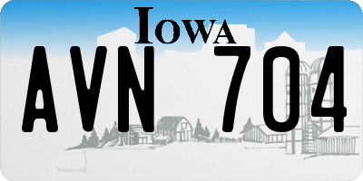 IA license plate AVN704