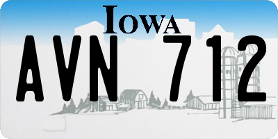 IA license plate AVN712