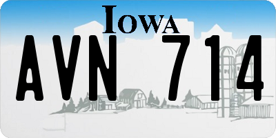 IA license plate AVN714