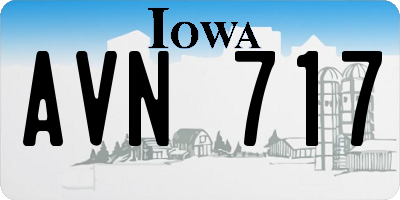 IA license plate AVN717