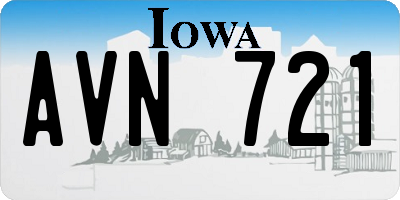 IA license plate AVN721