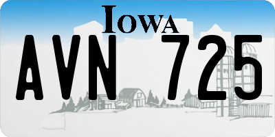 IA license plate AVN725