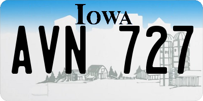IA license plate AVN727