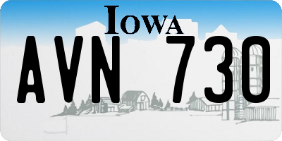 IA license plate AVN730
