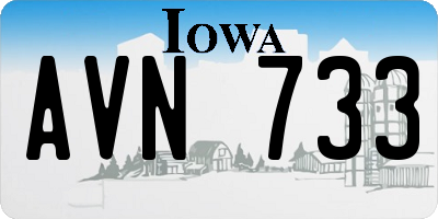 IA license plate AVN733