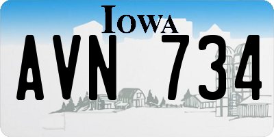 IA license plate AVN734