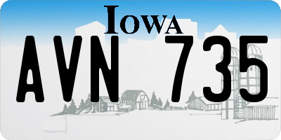 IA license plate AVN735