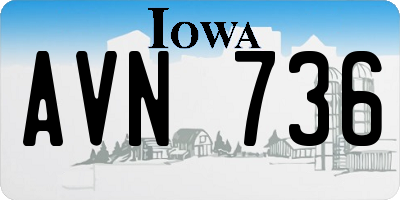 IA license plate AVN736