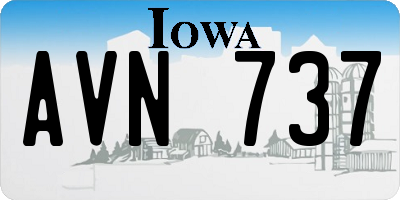 IA license plate AVN737