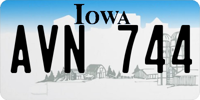 IA license plate AVN744