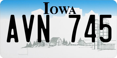 IA license plate AVN745
