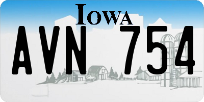 IA license plate AVN754