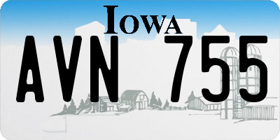 IA license plate AVN755
