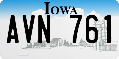 IA license plate AVN761
