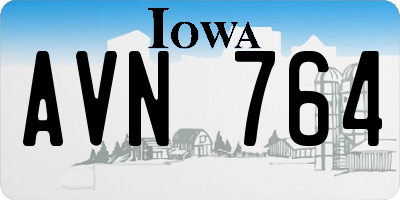 IA license plate AVN764