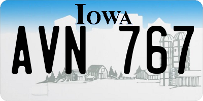IA license plate AVN767