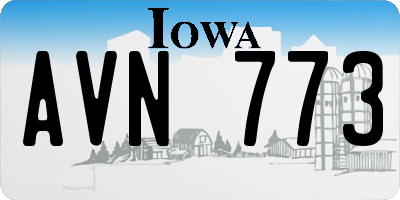 IA license plate AVN773