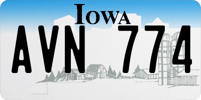 IA license plate AVN774
