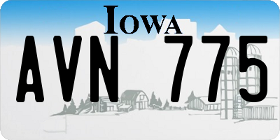 IA license plate AVN775