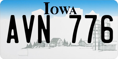 IA license plate AVN776