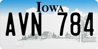 IA license plate AVN784