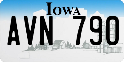 IA license plate AVN790
